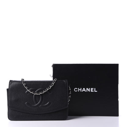 Chanel Caviar Timeless CC Wallet On Chain WOC Black 14 of 14