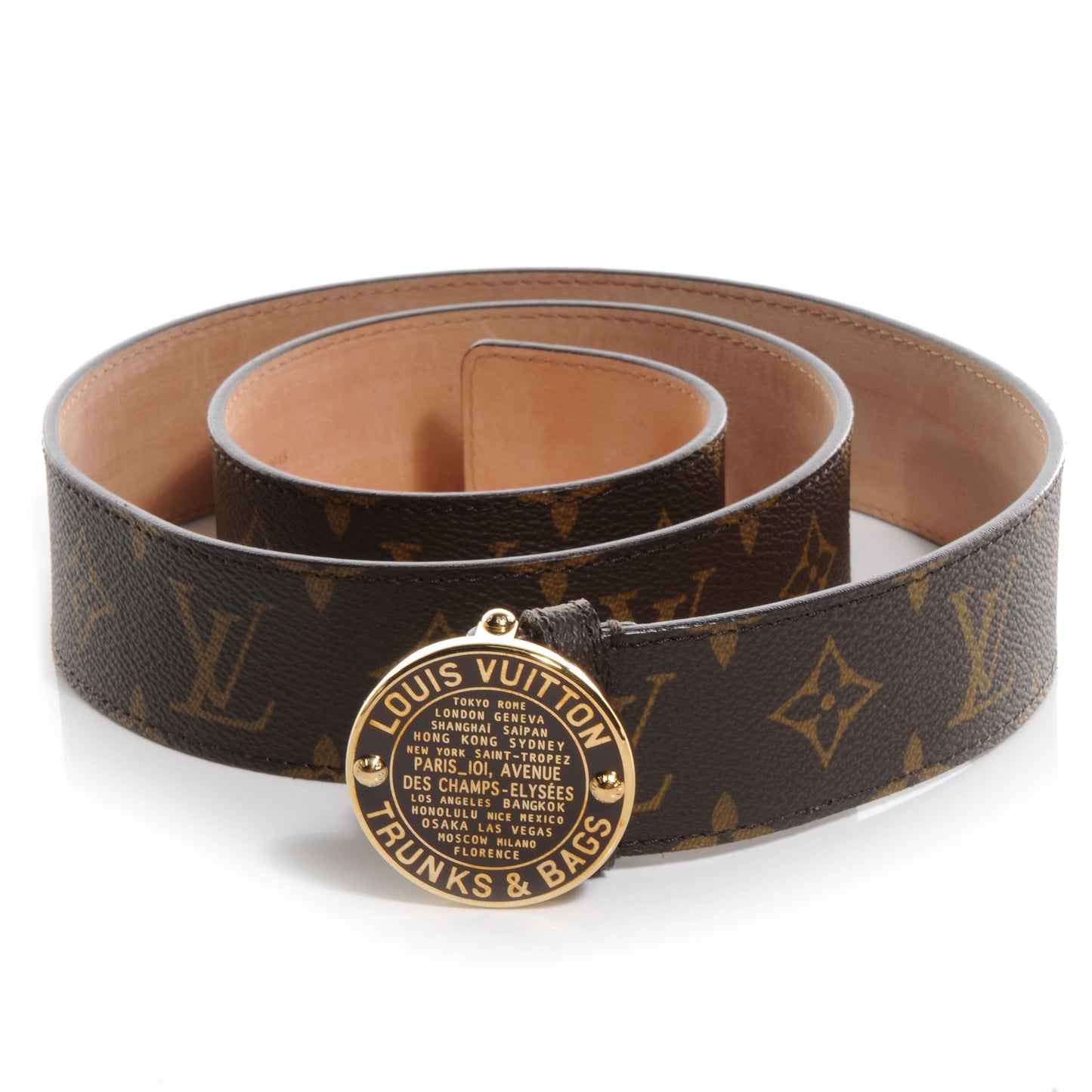 Monogram Trunks and Bags Belt 90 36