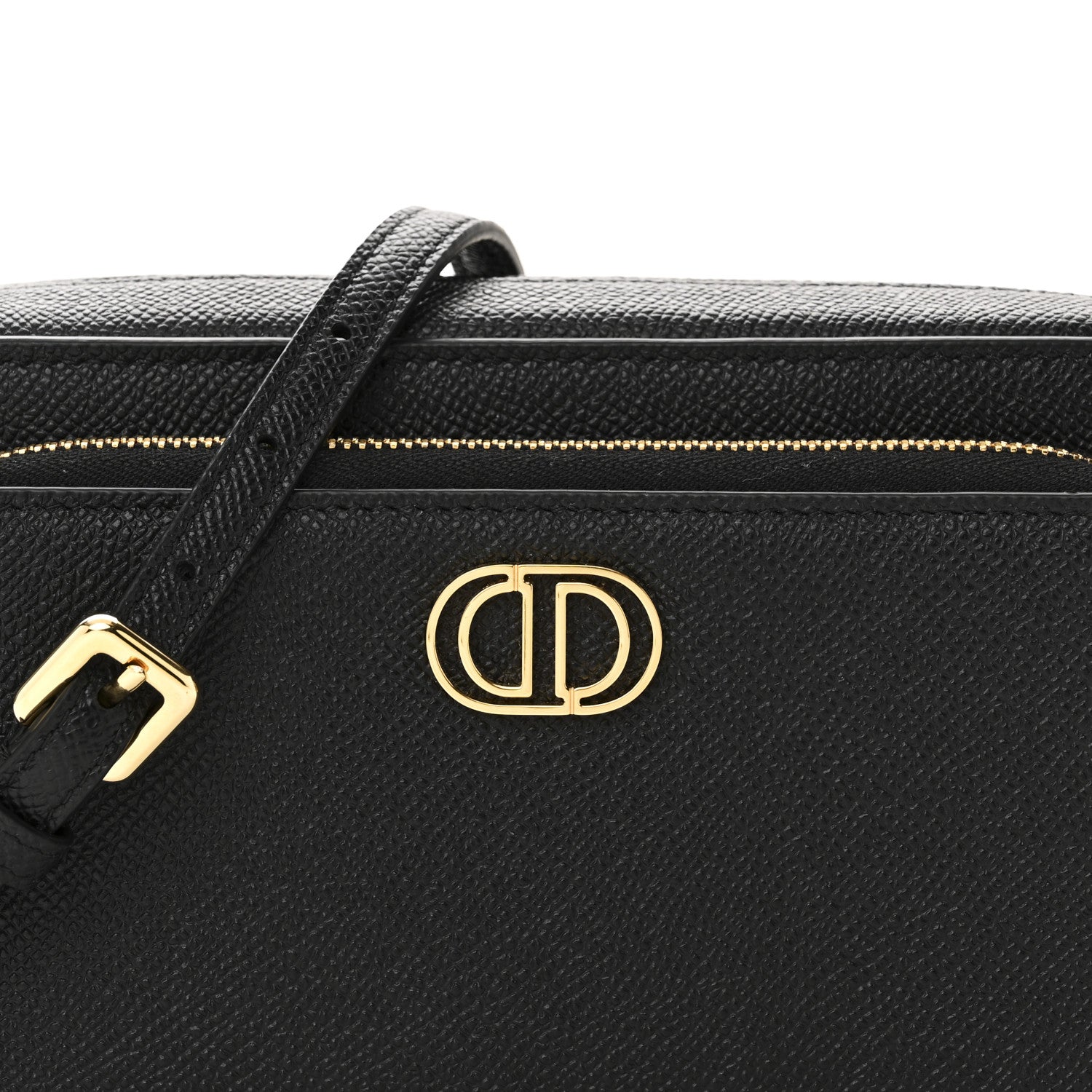 Christian Dior Grained Calfskin Caro Double Pouch Black 8 of 10