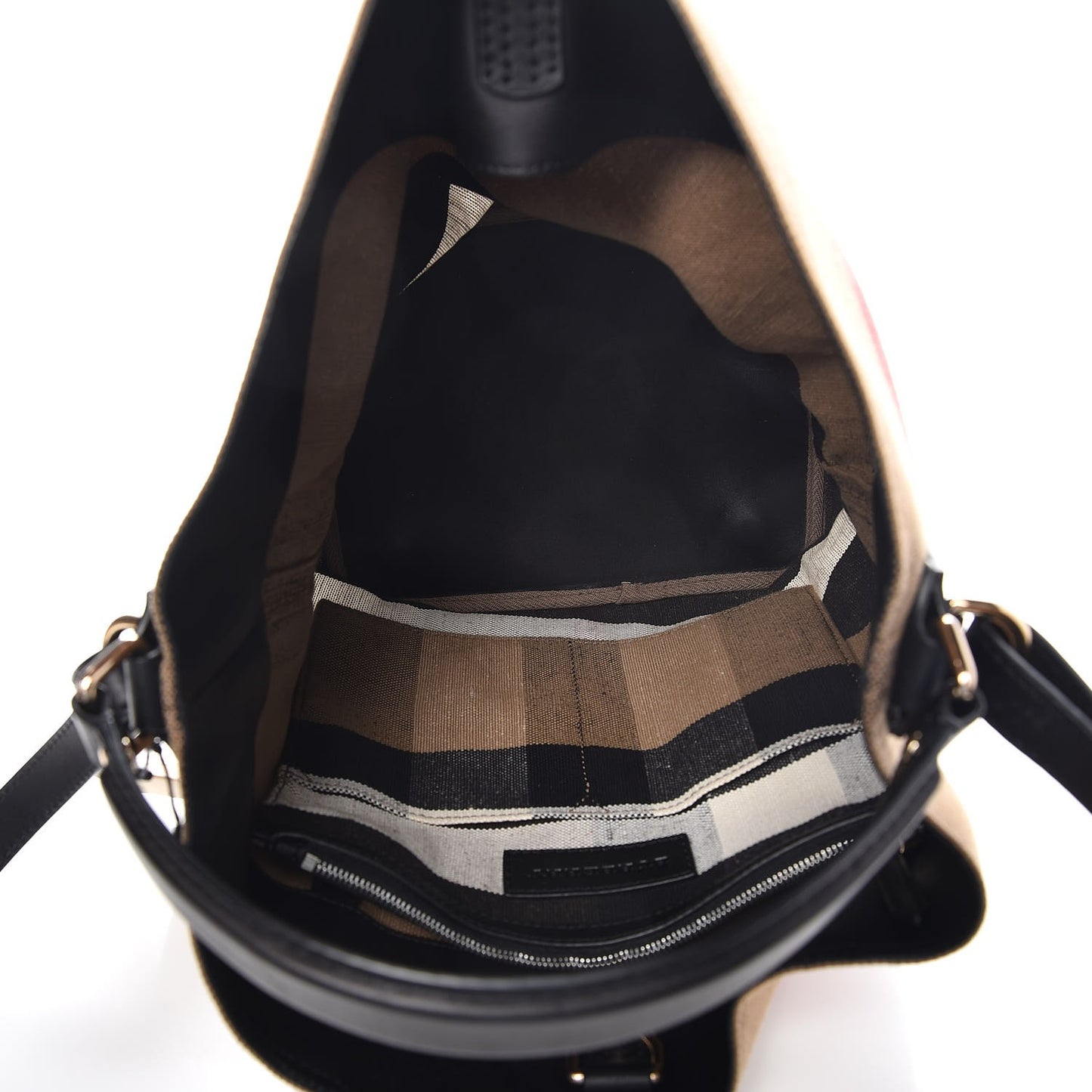 Canvas Mega Check Medium Ashby Hobo Black