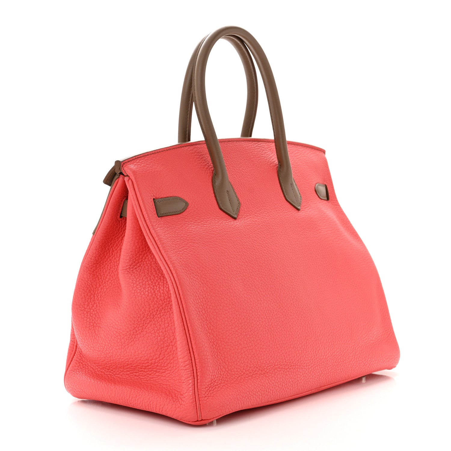 Hermes Togo Tadelakt Swift Casaque Tri-Color Birkin 35 Rose Jaipur Argile Etoupe 3 of 12