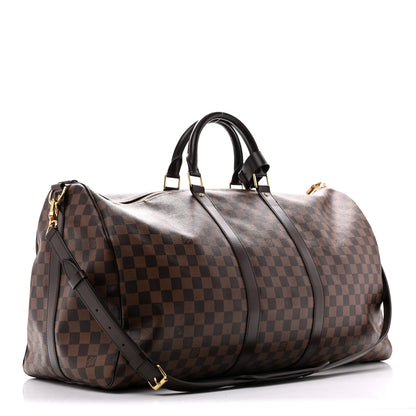 Louis Vuitton Damier Ebene Keepall Bandouliere 55 2 of 12