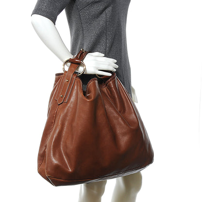 Gucci Leather Large Horsebit Chain Hobo Brown 2 of 8