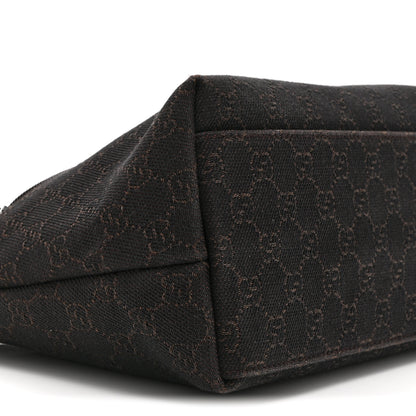 Gucci Denim Monogram Small Hobo Dark Brown 10 of 11