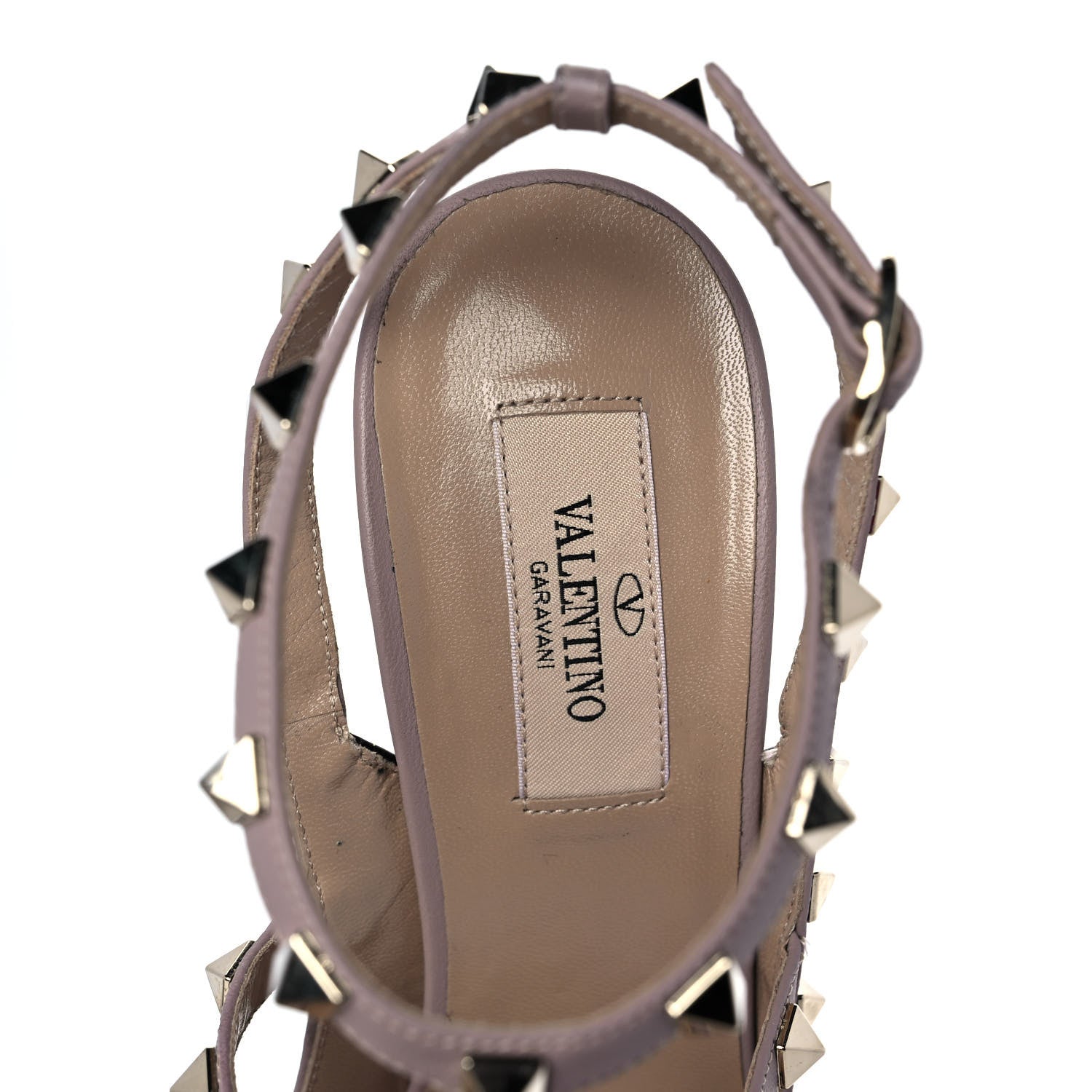 Valentino Garavani Patent Nappa Rockstud Ankle Strap 100mm Pumps 39 Black Poudre 7 of 8