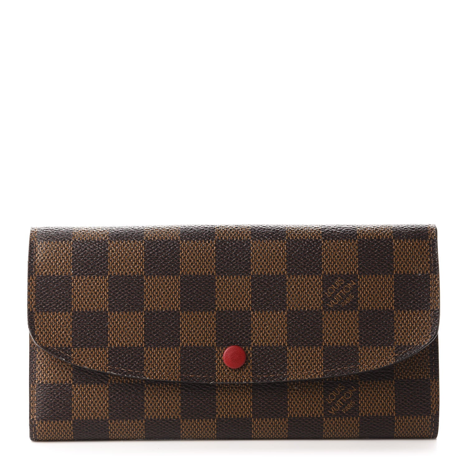 Louis Vuitton Damier Ebene Emilie Wallet Red 1 of 6