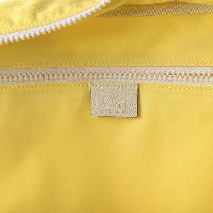 Gucci Nylon Twill Blind For Love Interlocking G Backpack Pastel Yellow Multicolor 7 of 9