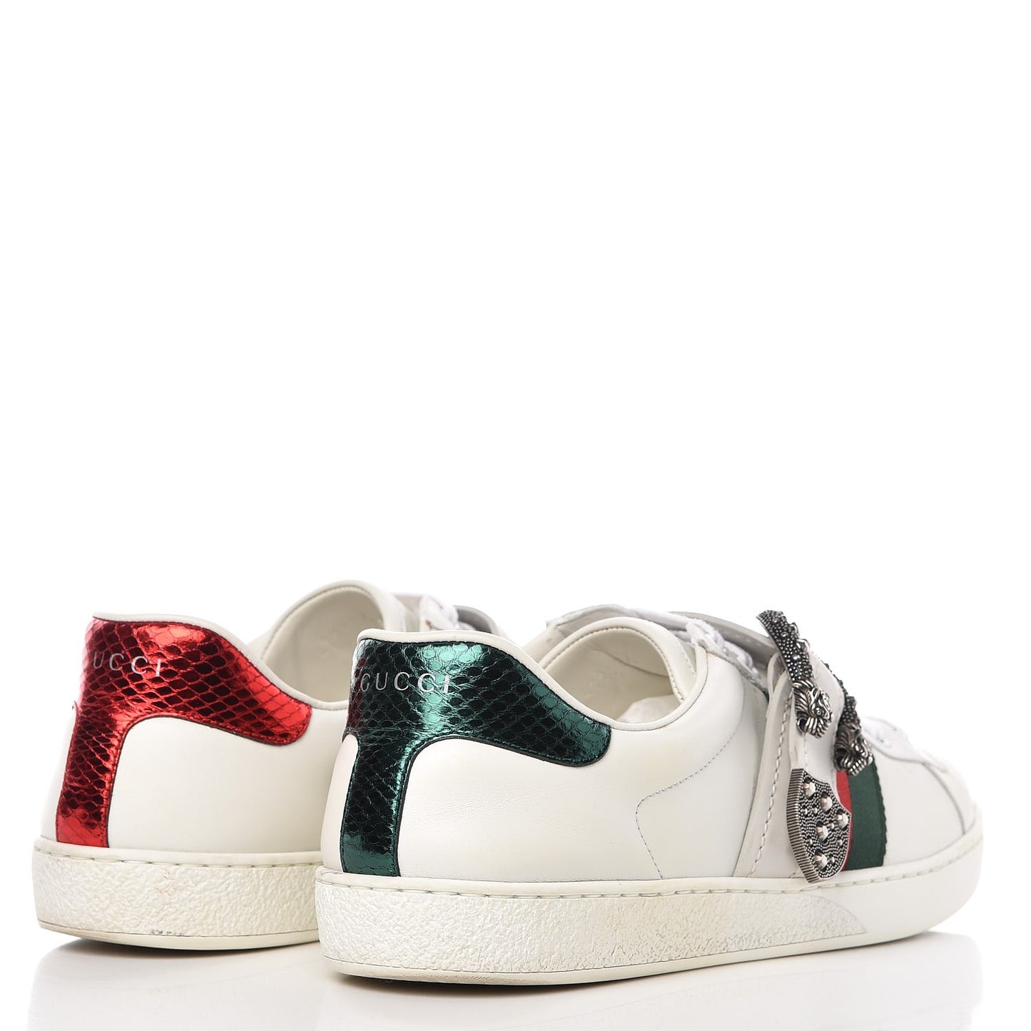Calfskin Ayers Web Mens Dionysus Ace Sneakers 9 White