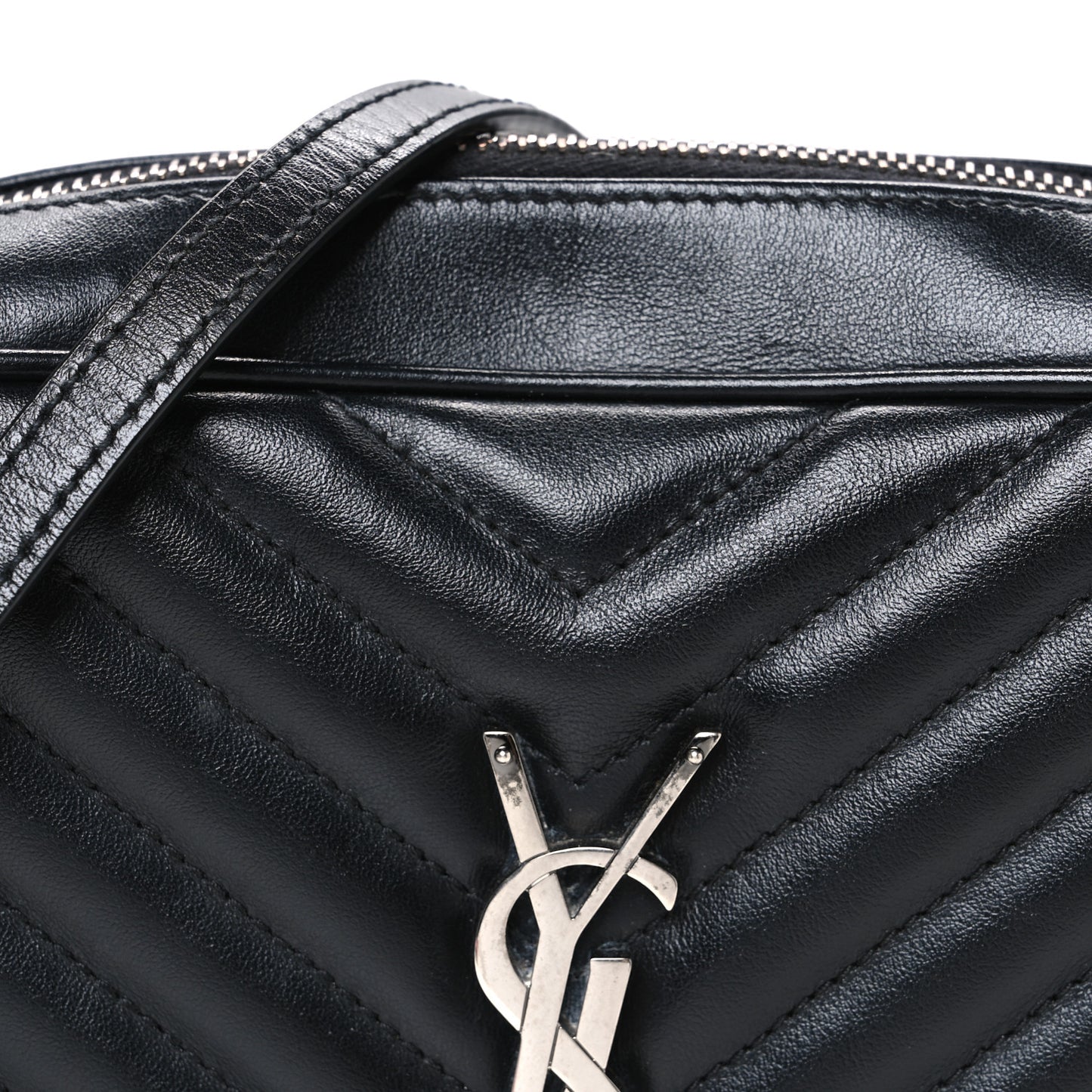 Calfskin Matelasse Monogram Lou Camera Bag Black