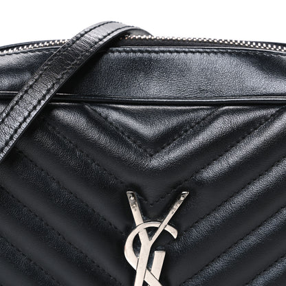 Saint Laurent Calfskin Matelasse Monogram Lou Camera Bag Black 8 of 11