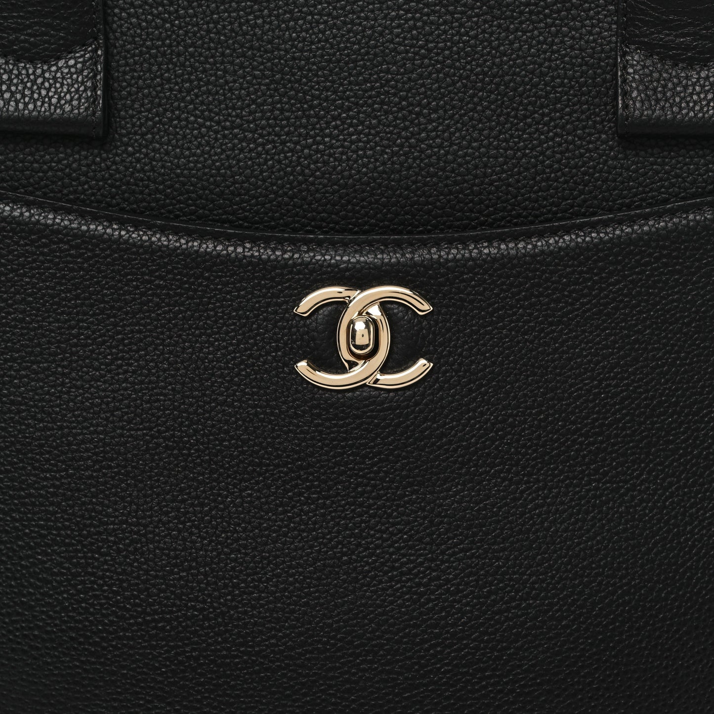 Grained Calfskin Large Neo Executive Shopper Tote Black Black