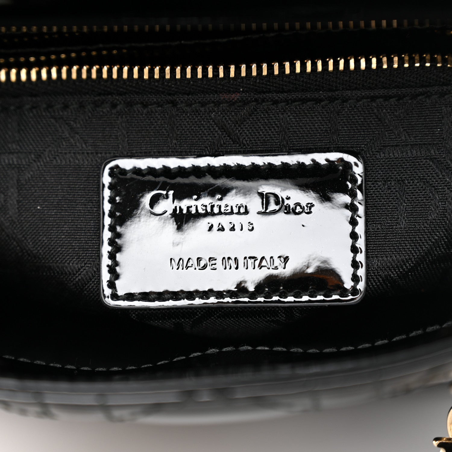 Christian Dior Patent Cannage Mini Lady Dior Black 6 of 9