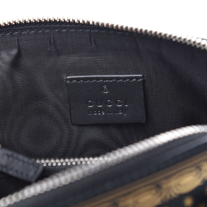 Gucci X SEGA Calfskin GUCCY Stars Mini Dome Shoulder Bag Black Gold 6 of 9