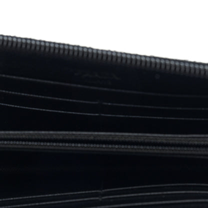 Prada Tessuto Nylon Zip Around Wallet Black 4 of 6
