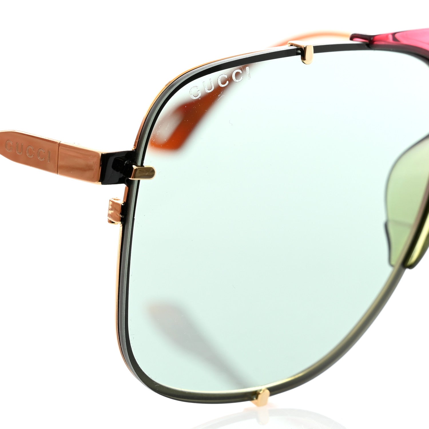 Gucci Metal Square Frame Sunglasses GG0739SA Brown 7 of 7