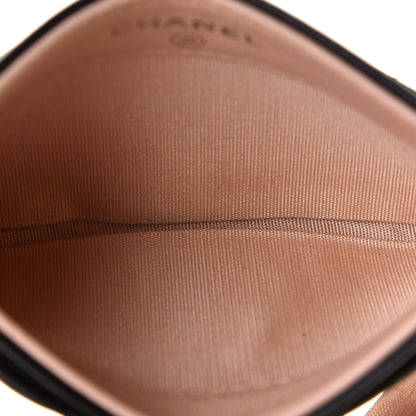 Chanel Lambskin Camellia Embossed Card Holder Black 6 of 8