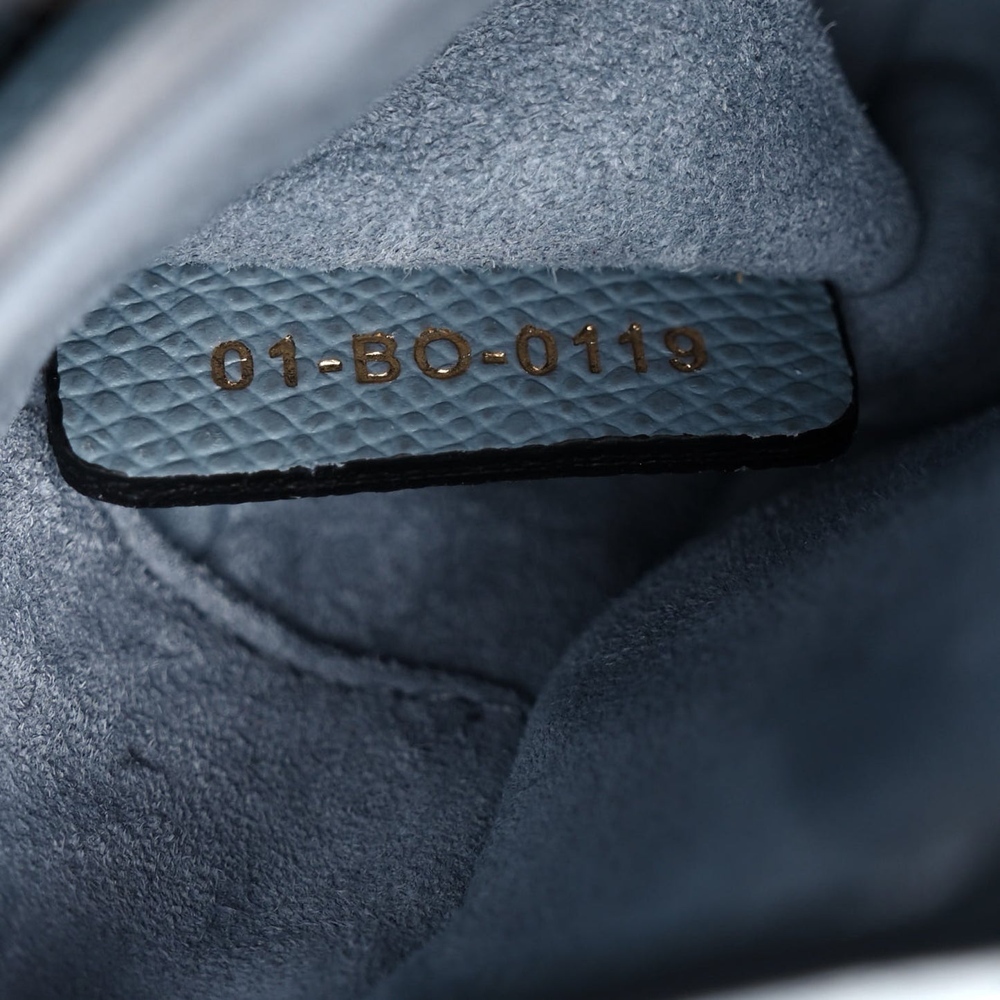Grained Calfskin Mini Saddle Bag Sky Blue