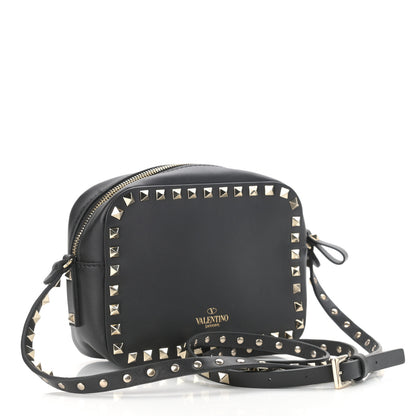 Valentino Garavani Calfskin Rockstud Camera Crossbody Bag Black 3 of 10