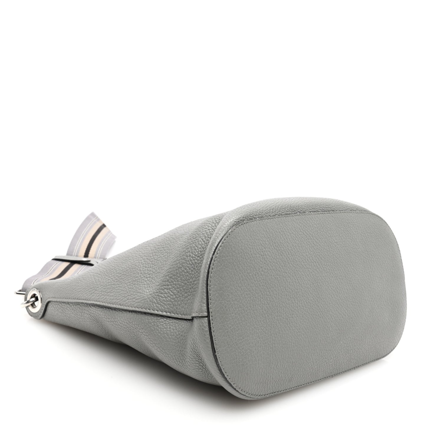 Vitello Phenix Embossed Logo Hobo Argilla