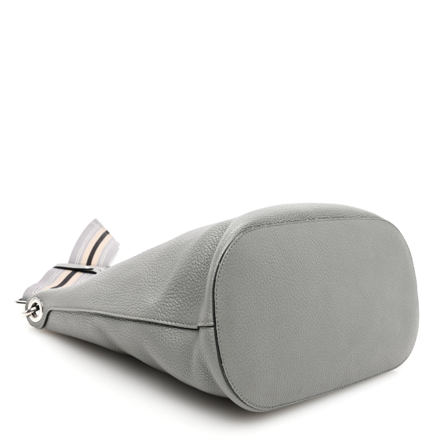 Prada Vitello Phenix Embossed Logo Hobo Argilla 4 of 9