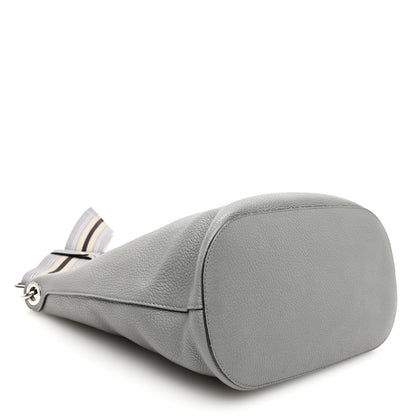 Prada Vitello Phenix Embossed Logo Hobo Argilla 4 of 9