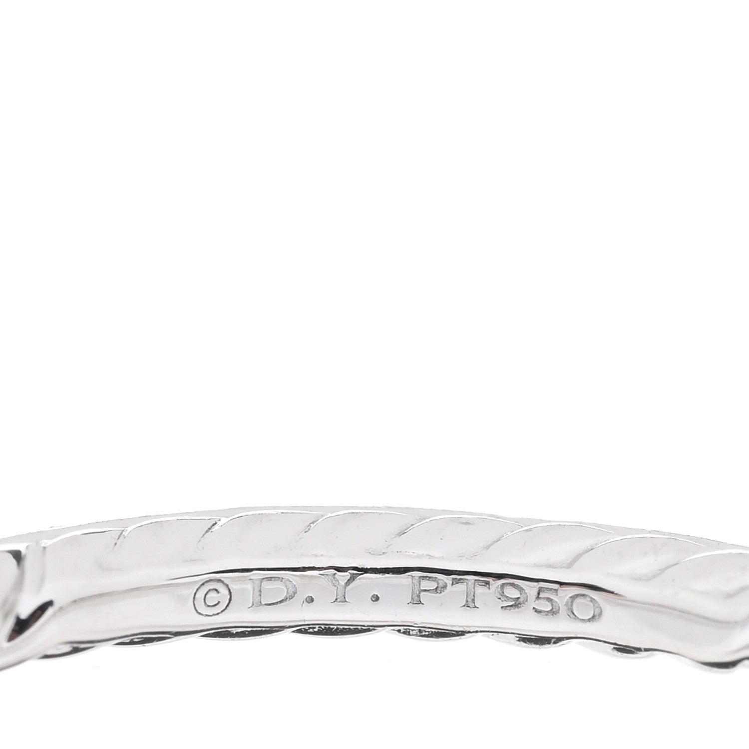 David Yurman Platinum Diamond 2.2mm Eden Eternity Wedding Band Ring 49 5 5 of 5