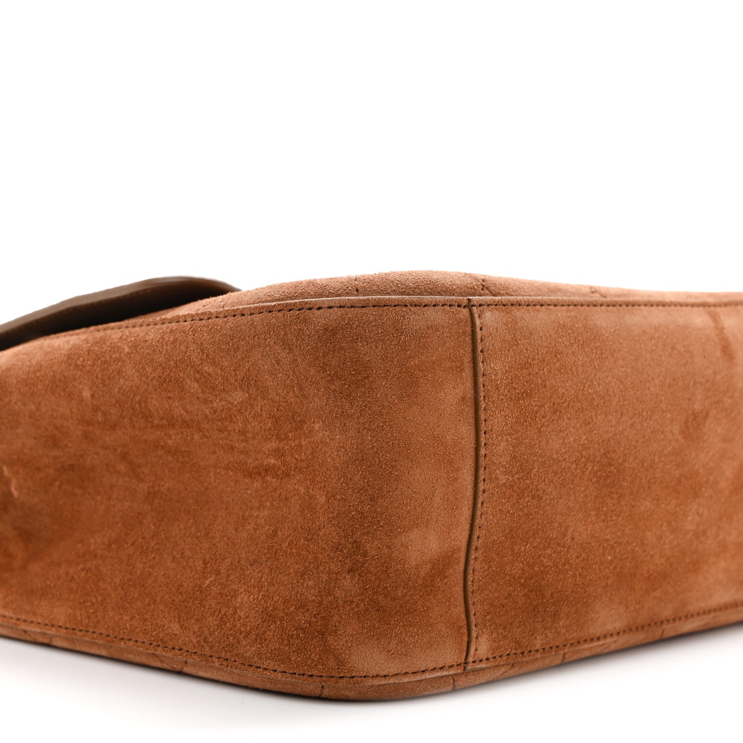 Chanel Suede Calfskin Small Souplissimo Maxi Flap Camel 18 of 21