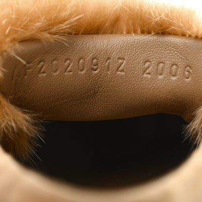 Hermes Mink Fur Suede Goatskin Paris Loafers 36 Marron Havane 8 of 8