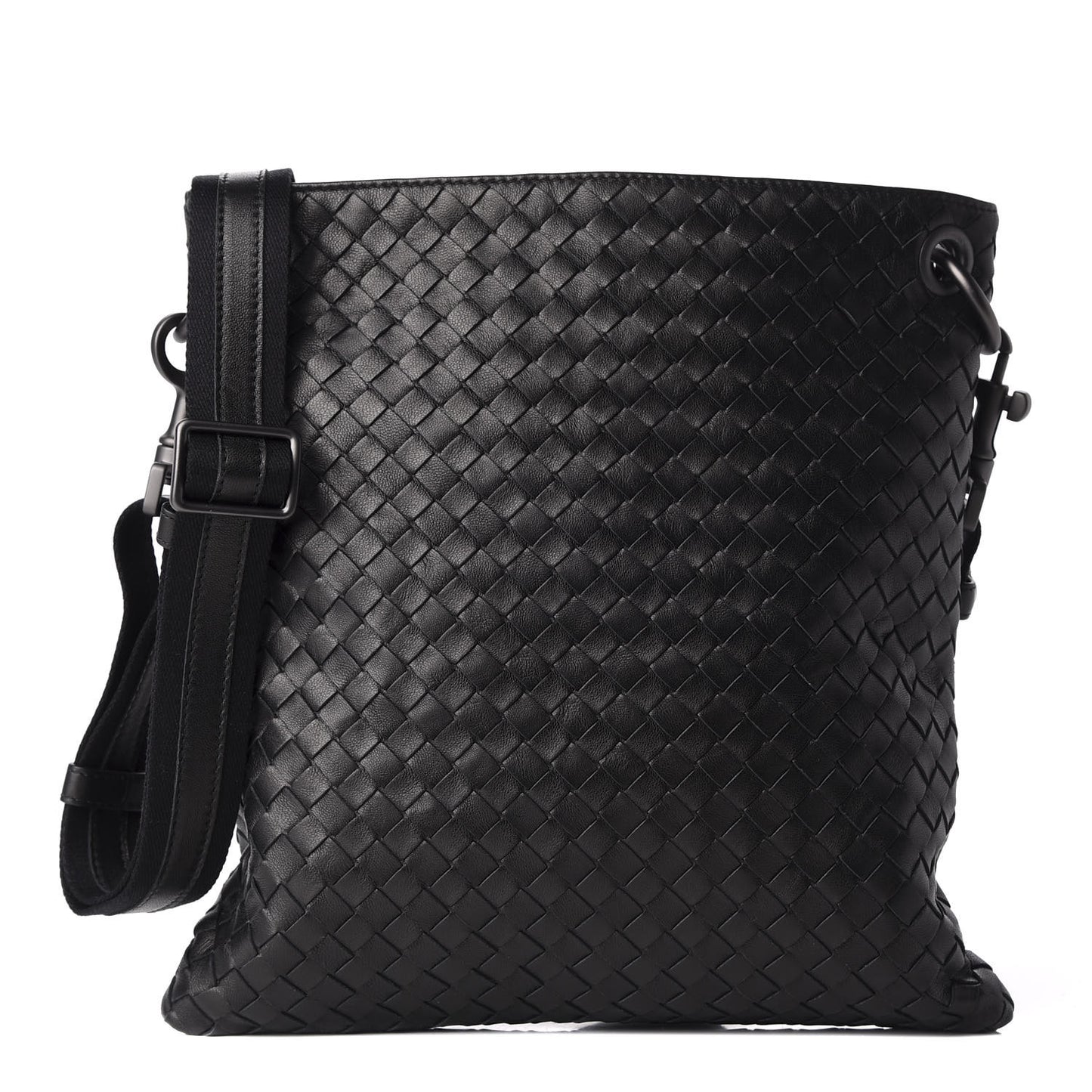 Nappa Intrecciato VN Crossbody Messenger Bag Black