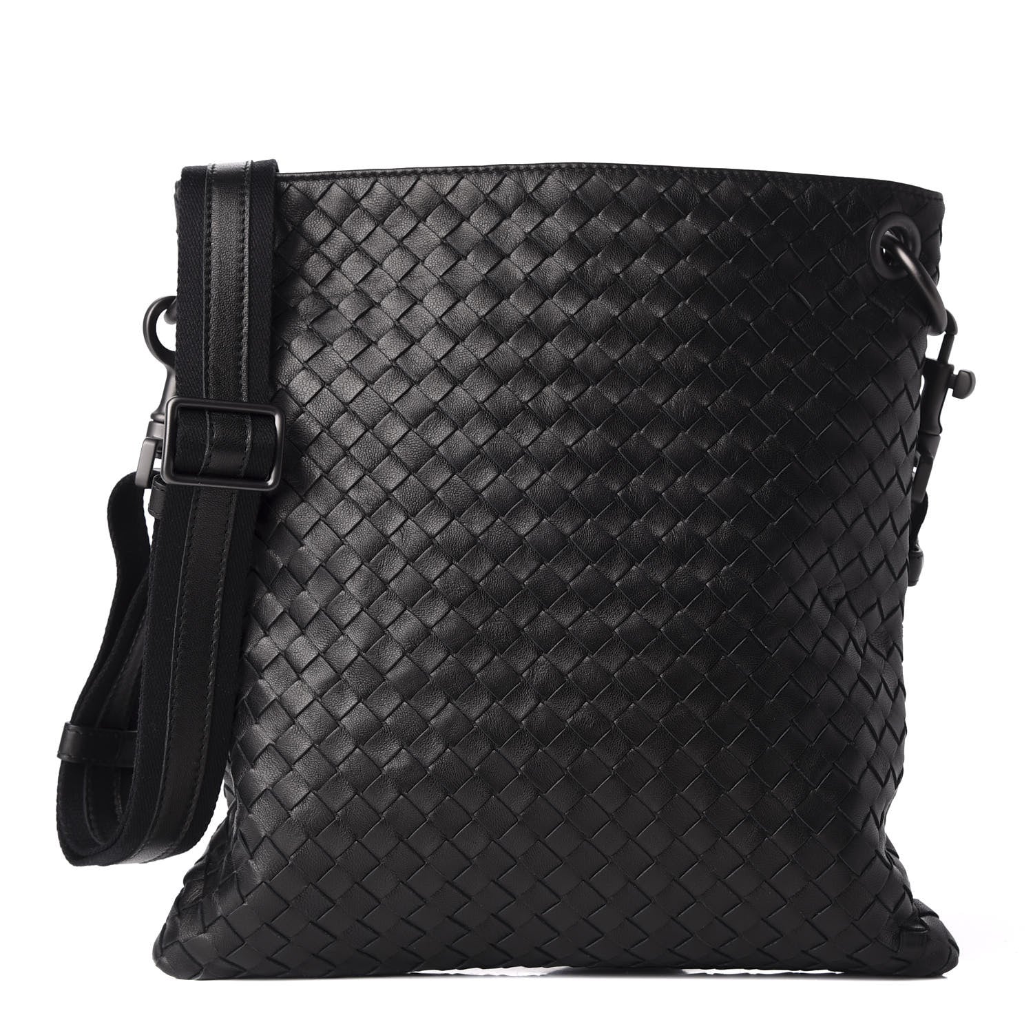 Bottega Veneta Nappa Intrecciato VN Crossbody Messenger Bag Black 1 of 17