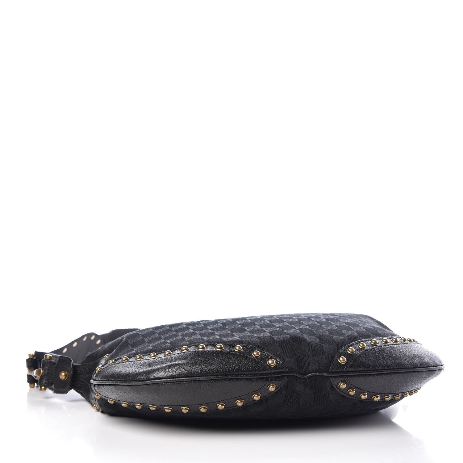Gucci Monogram Pelham Studded Shoulder Bag Black 4 of 10
