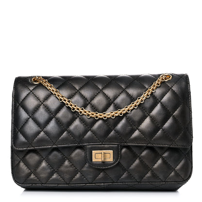 Chanel Metallic Calfskin Quilted 2.55 Reissue 226 Flap Charcoal 1 of 21