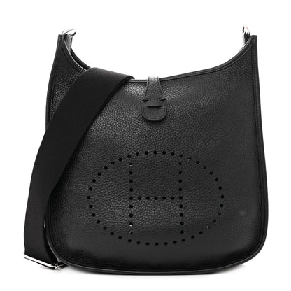 Hermes Taurillon Clemence Evelyne III PM Black 1 of 11
