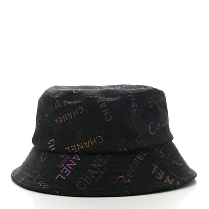 Chanel Denim Mood Cloche Bucket Hat M Black 6 of 8