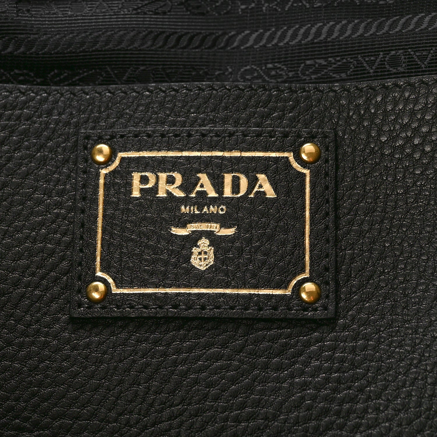 Prada Vitello Daino Side Pocket Tote Black 6 of 14