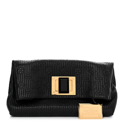 Louis Vuitton Calfskin Quilted Monogram Altair Clutch Black 1 of 6