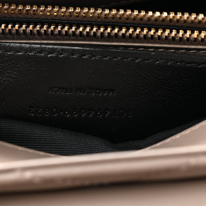 Saint Laurent Calfskin Y Quilted Monogram Small Loulou Chain Satchel Greyish Brown 7 of 11