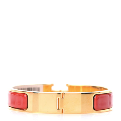 Hermes Enamel Narrow Clic Clac H Bracelet PM Rouge Amarante 3 of 5