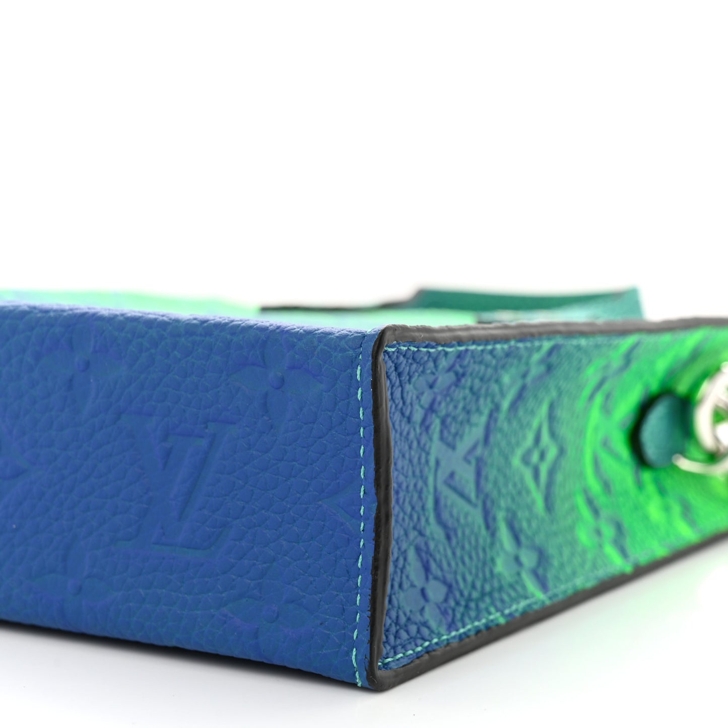 Taurillon Illusion Sac Plat XS Bleu Vert