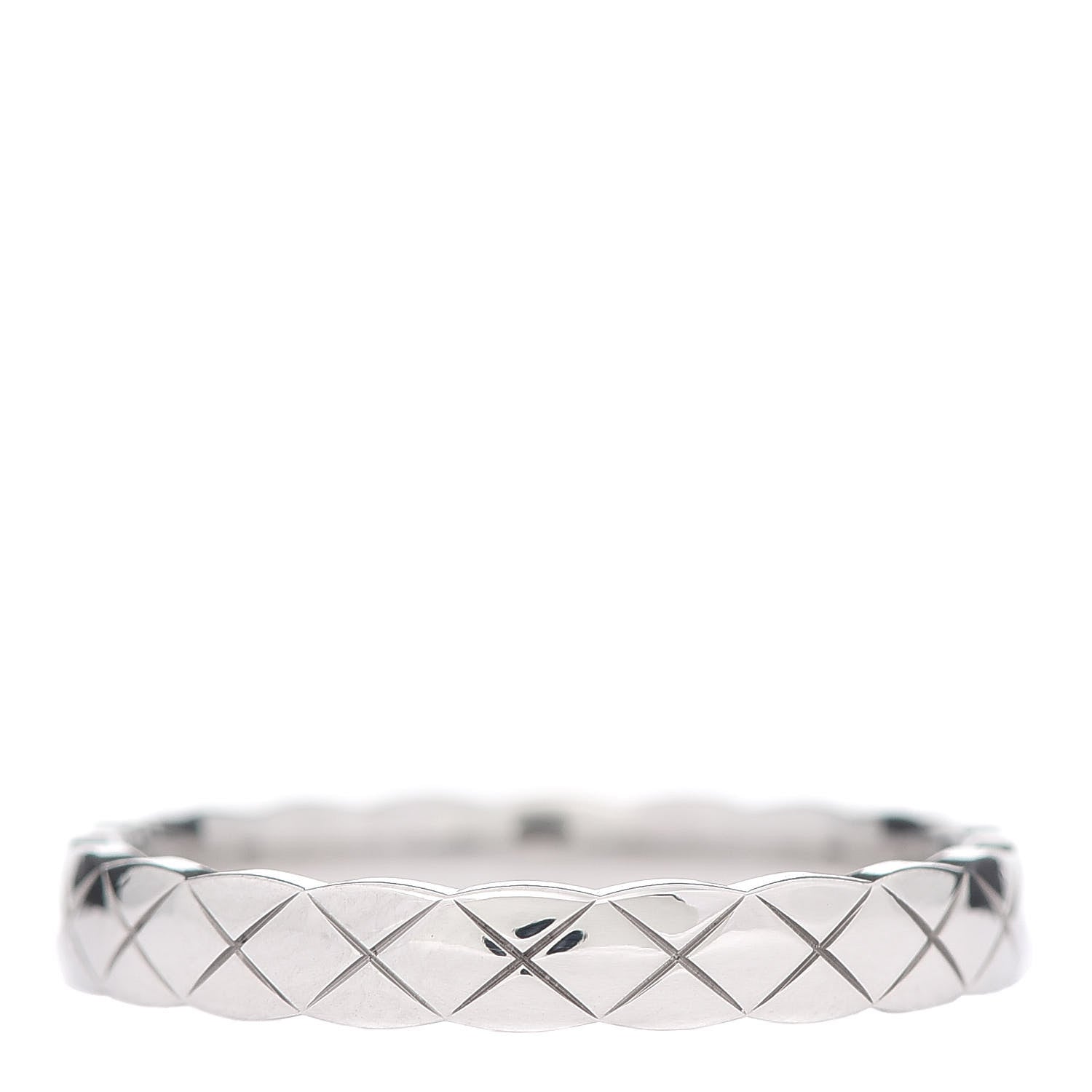 Chanel 18K White Gold Mini Coco Crush Ring 58 8.25 3 of 5