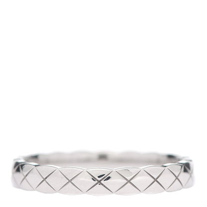 Chanel 18K White Gold Mini Coco Crush Ring 58 8.25 3 of 5