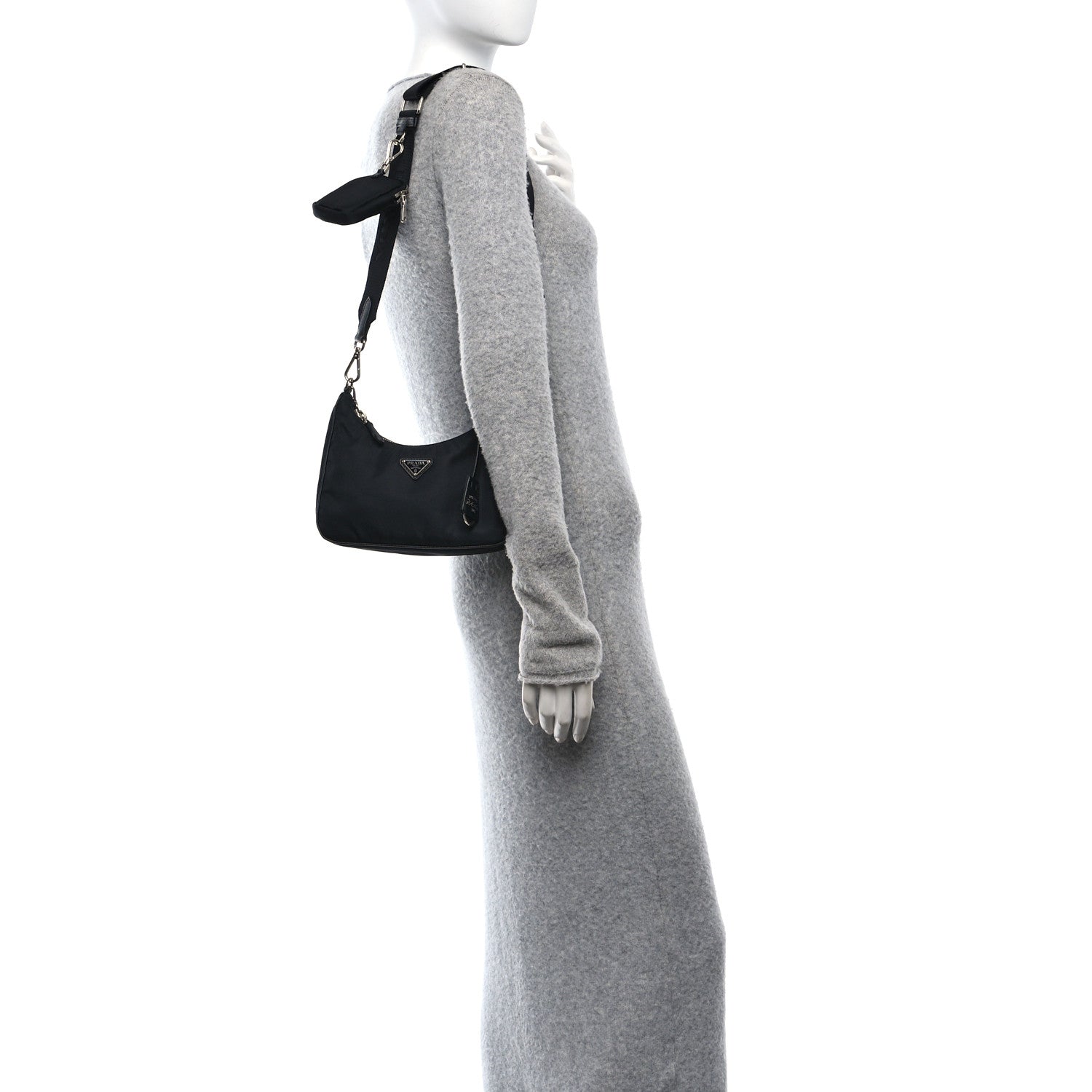 Prada Nylon Re-Edition 2005 Shoulder Bag Black 2 of 12