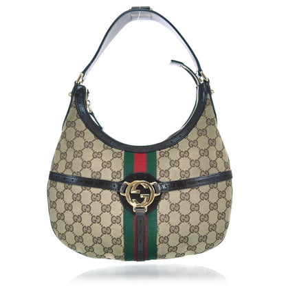 Gucci Monogram Reins Hobo Ebony 1 of 11