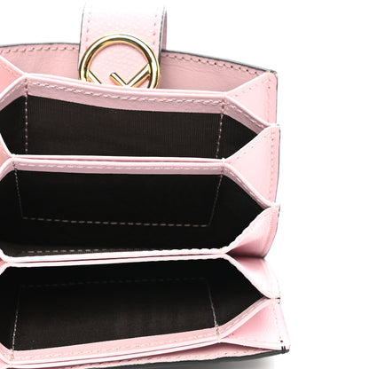 Fendi Vitello Cruise F is Fendi Bi-Color FF 1974 Embossed Gusseted Card Holder Maya Black Peonia 5 of 10