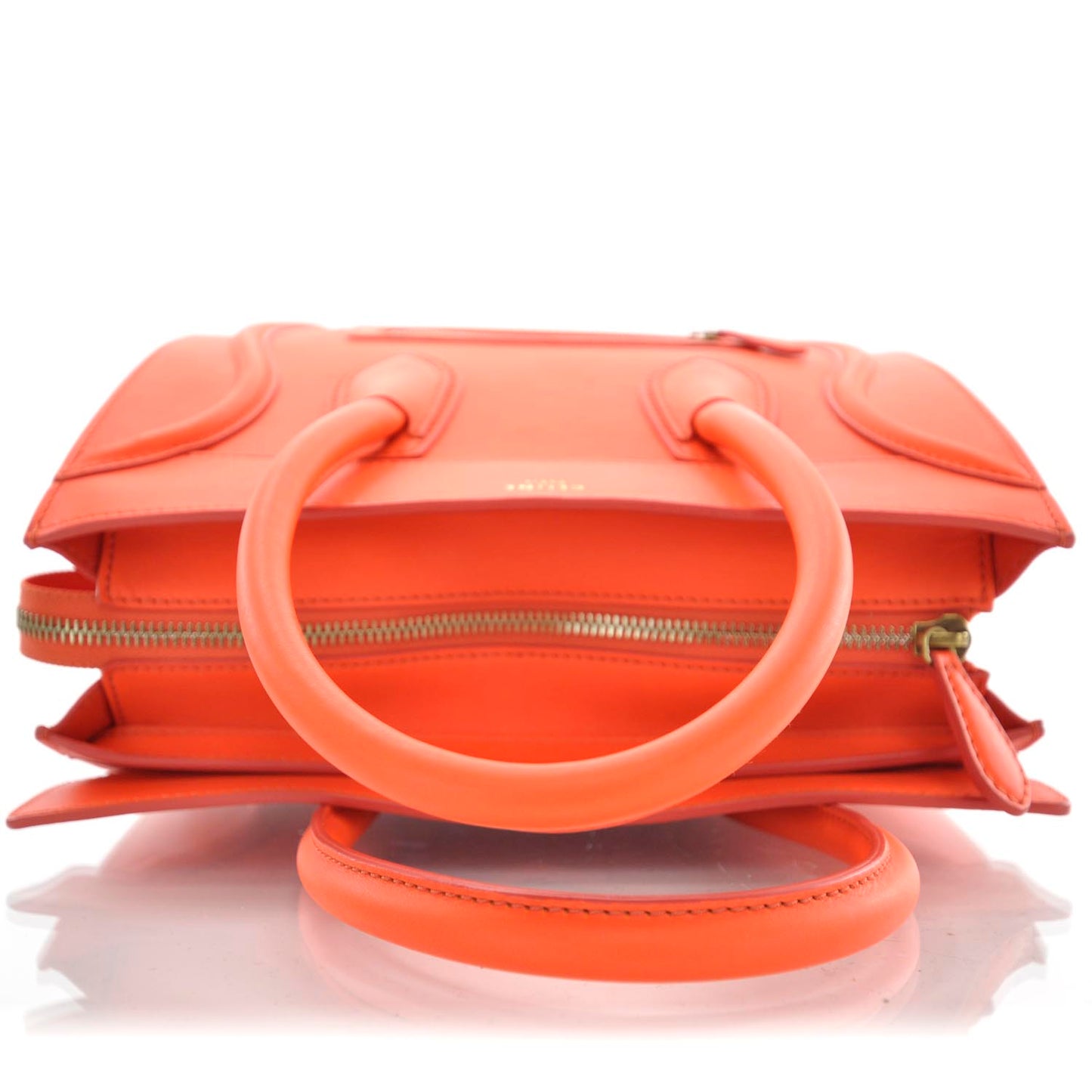 Smooth Calfskin Mini Luggage Bright Orange