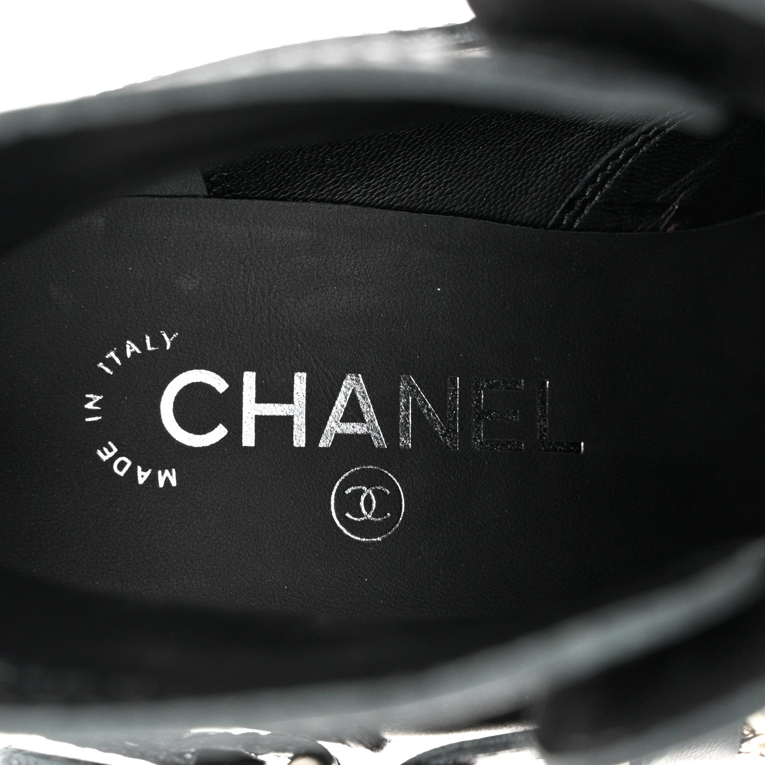Chanel Calfskin Pearl Cap Toe Short Boots 40 Black 7 of 11