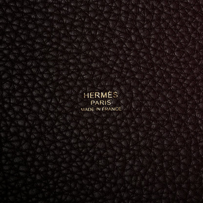Hermes Taurillon Clemence Swift Eclat Picotin Lock 22 MM Prune Orange Poppy 6 of 10