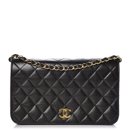 Chanel Lambskin Quilted Small Single Flap Black 1 of 9