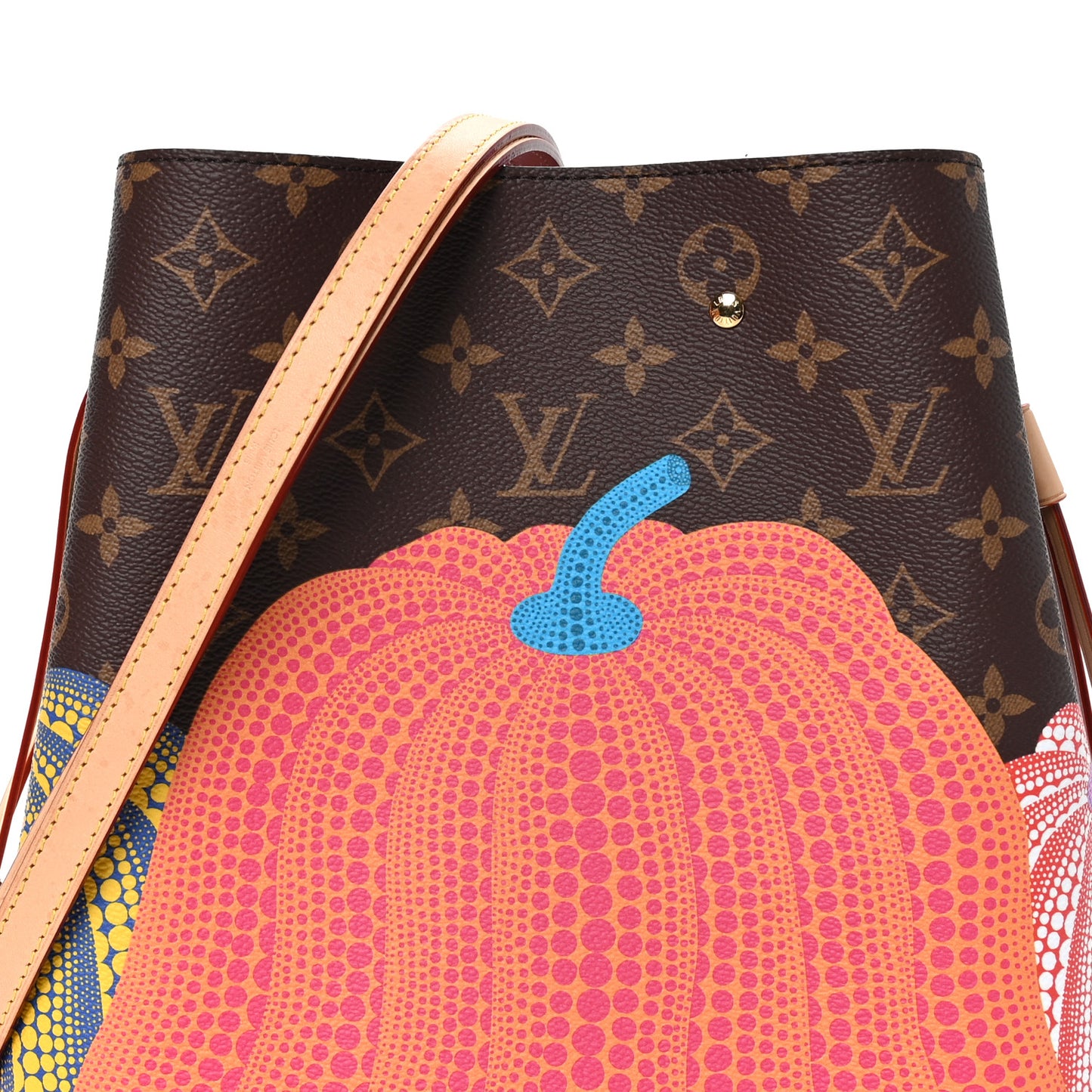 LV X YK Monogram Kusama Pumpkin Neonoe MM