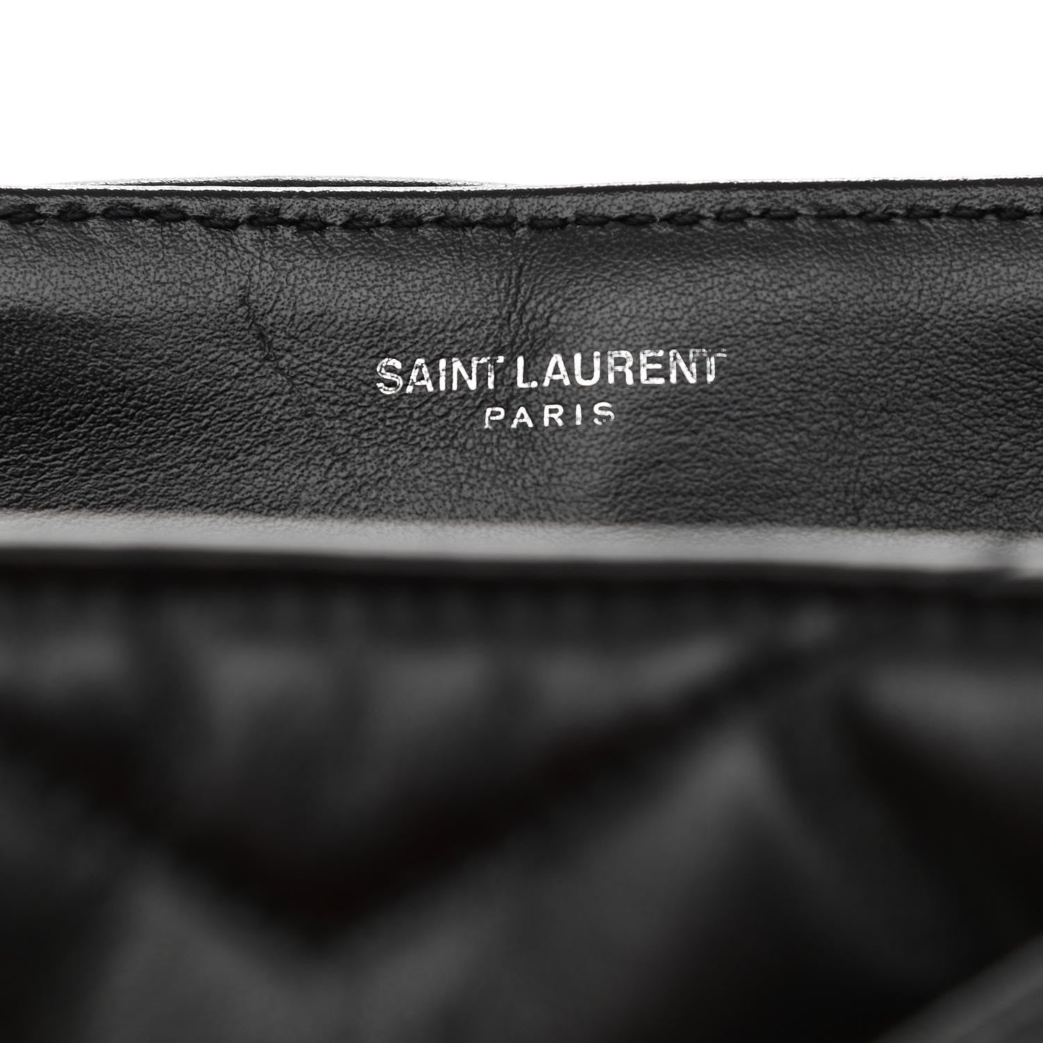 Saint Laurent Calfskin Y Quilted Monogram Medium Loulou Backpack Black 6 of 13